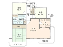 【神奈川県/横浜市西区戸部町】マンション掃部山公園 間取り図