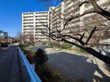 【神奈川県/藤沢市亀井野】六会駅前高層住宅 西犬久保公園（現地より約1m）：マンション敷地に隣接/当該住戸の目の前に広がります