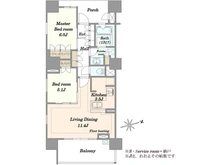 【神奈川県/川崎市川崎区大師駅前】パークホームズ川崎大師表参道 間取り図