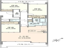 【神奈川県/茅ヶ崎市緑が浜】ライオンズマンション茅ヶ崎グランコースト 間取り図
