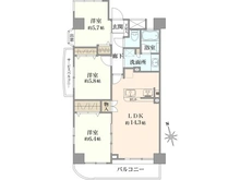 【神奈川県/茅ヶ崎市茅ヶ崎】ディアハイム茅ヶ崎 間取り図