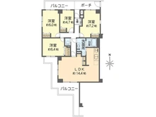 【神奈川県/横浜市戸塚区戸塚町】ベルシャトウ戸塚壱番館 間取り図