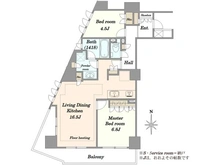 【神奈川県/横浜市西区花咲町】サンクタス横浜mid 間取り図