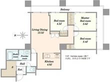 【東京都/新宿区百人町】西戸山タワーホウムズセントラルタワー 間取り図
