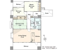 【東京都/中野区南台】クリオ方南町壱番館 間取り図
