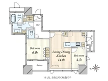 【東京都/千代田区内神田】クラッシィハウス大手町ザ・スイート 間取り図