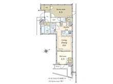 【東京都/渋谷区恵比寿】オープンレジデンシア恵比寿コート 間取り図