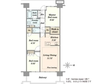 【東京都/三鷹市下連雀】プラウドシティ吉祥寺 E棟 間取り図