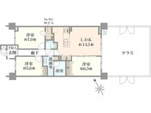 【東京都/杉並区下高井戸】パークハウス上北沢スクエアテラス 間取り図