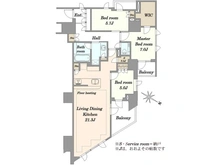 【東京都/新宿区横寺町】プラウド神楽坂マークス 間取り図