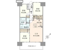 【神奈川県/相模原市中央区相模原】THEパームス相模原パークブライティア 間取り図