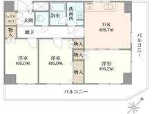 【東京都/目黒区平町】都立大ハイツ 間取り図