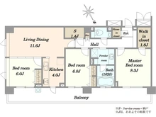 【東京都/世田谷区成城】シティハウス成城 フォレストコート 間取り図