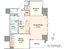【東京都/新宿区北新宿】ジオ西新宿ツインレジデンス  イースト棟 間取り図