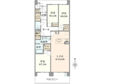 【東京都/八王子市別所】クレヴィア京王堀之内パークナードI　2番街 間取り図
