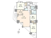 【東京都/練馬区関町北】コスモ武蔵関ロイヤルフォルム 間取り図