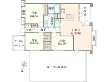 【東京都/東村山市美住町】ガーデンステイツ東村山 間取り図
