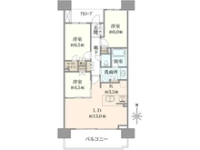 【東京都/西東京市向台町】ヴィーガーデン　ザ・レジデンス　Aサルーン 間取り図