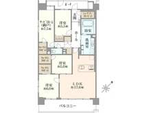 【東京都/調布市上石原】コスモ・ザ・パークス調布多摩川 間取り図
