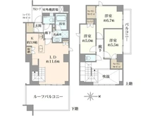 【東京都/調布市富士見町】アトラス調布 光の棟 間取り図