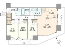 【東京都/調布市東つつじケ丘】リビオつつじヶ丘タワーレジデンス 間取り図