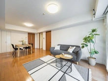 【東京都/稲城市若葉台】ファインストーリアスカイツインズエアリータワー リビング・ダイニング：約14帖のLD部分