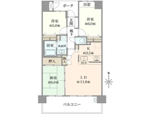 【東京都/稲城市矢野口】レリアコート京王よみうりランドウエスト 間取り図