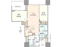 【東京都/中央区晴海】ドゥ・トゥール ウェスト 間取り図