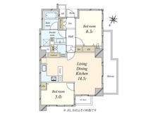 【東京都/世田谷区上野毛】グランスイート二子玉川スタイルフォート 間取り図