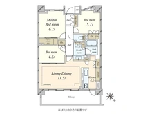 【東京都/世田谷区上野毛】パークホームズ上野毛アートリエ 間取り図