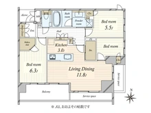 【東京都/目黒区碑文谷】ジオ碑文谷一丁目 間取り図