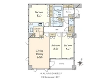【東京都/世田谷区深沢】パークハウス深沢コートレジデンス 間取り図