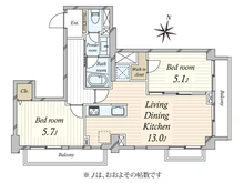 【東京都/目黒区八雲】自由が丘セントラルマンション 間取り図