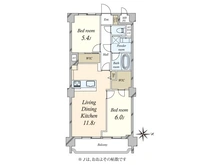 【東京都/世田谷区奥沢】日商岩井自由が丘マンション 間取り図