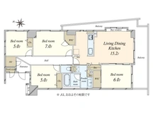 【東京都/足立区梅田】オーベル梅島グレースガーデン 間取り図