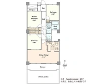 【神奈川県/川崎市多摩区宿河原】藤和シティホームズ登戸 間取り図