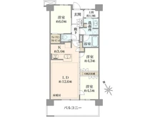 【神奈川県/川崎市多摩区登戸】プラウド向ヶ丘遊園 間取り図