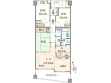 【神奈川県/川崎市多摩区布田】多摩川中野島ヒルズ 間取り図
