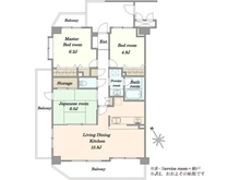 【神奈川県/川崎市多摩区宿河原】プランヴェール向ヶ丘東 間取り図