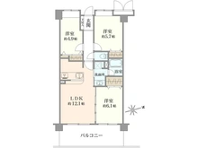 【神奈川県/川崎市中原区木月】ダイアパレス元住吉 間取り図