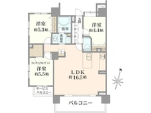 【神奈川県/横浜市神奈川区三枚町】クレストフォルム横浜片倉町 間取り図