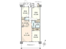 【神奈川県/横浜市港北区新吉田東】セントラルガーデン港北 間取り図