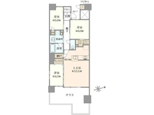 【神奈川県/横浜市港北区箕輪町】プラウドシティ日吉 レジデンスI 間取り図