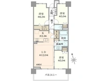 【神奈川県/横浜市港北区箕輪町】プラウド日吉クロス 間取り図