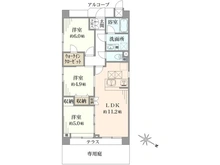 【神奈川県/川崎市中原区上小田中】クレッセント武蔵新城イースト 間取り図