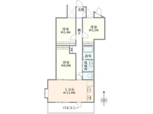 【神奈川県/川崎市高津区蟹ケ谷】ニューウェルテラス第2日吉 間取り図