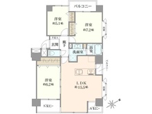 【神奈川県/横浜市港北区箕輪町】日吉ロイヤルマンション 間取り図