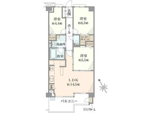 【神奈川県/横浜市港北区大豆戸町】ハイセレサ菊名アクティール 間取り図