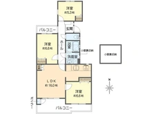 【神奈川県/横浜市金沢区柴町】サウスウイング金沢 5号棟 間取り図