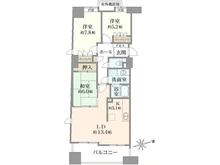 【神奈川県/三浦市南下浦町上宮田】サンコートマホロバ 壱番館 間取り図